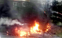 [포토] 광주 헬기추락... 사고직후 불에 휩싸인 모습