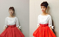 ‘음악중심’ 김소현, 방송 전 사진 한 장… 흰 블라우스+빨간 스커트 ‘인형 미모’