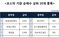 [코스닥 기관 순매수 상위 10개 종목]