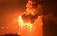 [포토] 화염에 휩싸인 하마스 방송사