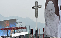 [포토]'교황 방한'-시복식 준비 한창인 광화문 광장