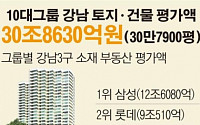 [그래픽뉴스]10대 그룹 강남3구 금싸라기 땅 30만평 보유