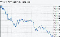 원·달러 환율 다시 1010원대로 ‘뚝’