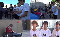 ‘허슬라이프’ 방탄소년단, LA 빈민가 노숙자들에 음식 기부