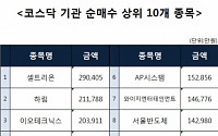 [코스닥 기관 순매수 상위 10개 종목]