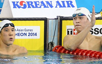 [인천 AG]박태환, 자유형 1500m 4위…쑨양 1위로 금메달 획득 '3관왕'