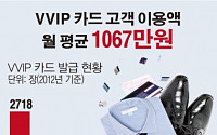 [데이터뉴스] VVIP카드 고객 한달 신용카드 1070만원 쓴다