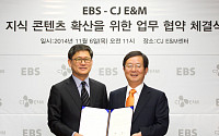 CJ E&amp;M-EBS, 콘텐츠 확산 위한 MOU 체결