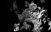 [포토] 사상 최초 혜성 착륙... 탐사로봇 필레가 보내온 혜성 표면