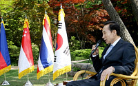[포토] ASEAN 10개국 언론인 간담회 가진 이명박 대통령