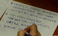 [포토]김무성의 메모, '신의를 저버린 것임...'