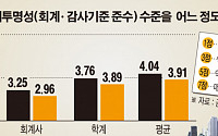 “기업 회계투명성 수준 높지 않아”