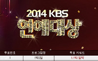 '2014 KBS  연예대상', 최고의 프로그램상 경쟁치열…'1박2일' VS '슈퍼맨' VS '개그콘서트