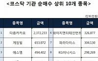 [코스닥 기관 순매수 상위 10개 종목]