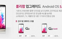 LG 'G2' 안드로이드 5.0.1 롤리팝 업그레이드 시작