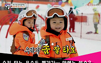 [어제 TV에선] '슈퍼맨이 돌아왔다' 삼둥이, 스키타는 모습도 제각각… 만세는 선수?