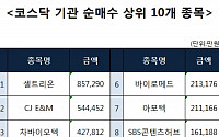 [코스닥 기관 순매수 상위 10개 종목]