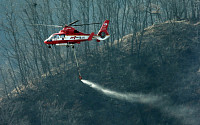 [포토] DMZ 산불 진화 위해 임진강물 담는 헬기