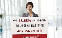 유진투자증권, 최대 18.63% 수익 추구하는 월지급식 ELS 판매