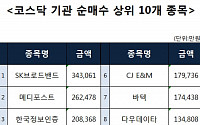 [코스닥 기관 순매수 상위 10개 종목]