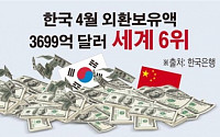 [데이터뉴스]4월 외환보유액 ‘사상 최대’…세계 6위로 등극