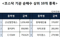 [코스닥 기관 순매수 상위 10개 종목]