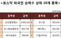 [코스닥 외국인 순매수 상위 10개 종목]