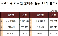 [코스닥 외국인 순매수 상위 10개 종목]