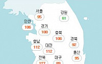 미세먼지 농도 전권역 '보통' 수준…호남ㆍ제주권 '나쁨'