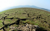 [포토]최악 가뭄, '말라버린 저수지'