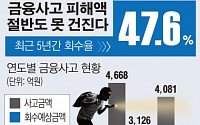 [간추린 뉴스]  금융사고 피해액 회수율 절반도 안된다