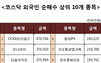 [코스닥 외국인 순매수 상위 10개 종목]