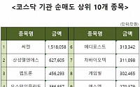 [코스닥 기관 순매도 상위 10개 종목]