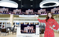 LG OLED TV, ‘날아 올랐다’…주요 매장서 OLED TV 공중에 띄워 전시