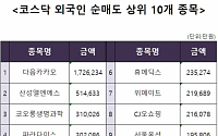 [코스닥 외국인 순매도 상위 10개 종목]