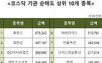 [코스닥 기관 순매도 상위 10개 종목]