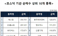 [코스닥 기관 순매수 상위 10개 종목]