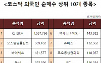 [코스닥 외국인 순매수 상위 10개 종목]