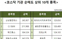 [코스닥 기관 순매도 상위 10개 종목]