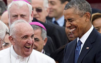 프란치스코 교황, 미국 방문…오바마 대통령 가족과 함께 영접