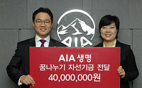AIA 생명, 꿈나누기기금 4천만원 전달