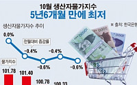 [데이터뉴스] 10월 생산자물가지수 5년6개월來 최저