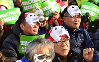 2차 민중총궐기…복면 금지에 맞서 '가면' 쓰고 등장한 시위대