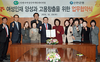신한은행, 한국여성인력개발센터연합과 고용 창출 업무협약 체결