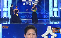 ‘2015 KBS 연예대상’ 쇼 오락부문 신인상 설현ㆍ박보검ㆍ이재윤 수상