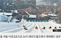 [카드뉴스] “날씨가 따뜻해도 문제”…에버랜드 눈썰매장, 10년 만에 1월 개장
