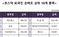 [코스닥 외국인 순매도 상위 10개 종목]