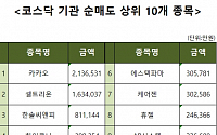 [코스닥 기관 순매도 상위 10개 종목]