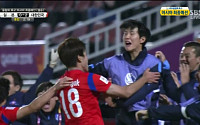 한국 일본 2:0 …진성욱 골