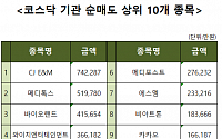 [코스닥 기관 순매도 상위 10개 종목]